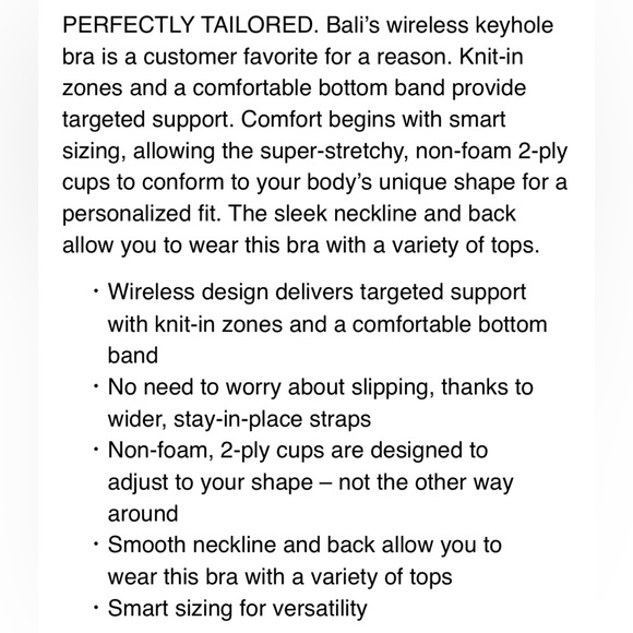 Bali Wireless Rose Tea Pink Seamless Comfort Stretch Bra Size Small NWT! - Picture 4 of 10